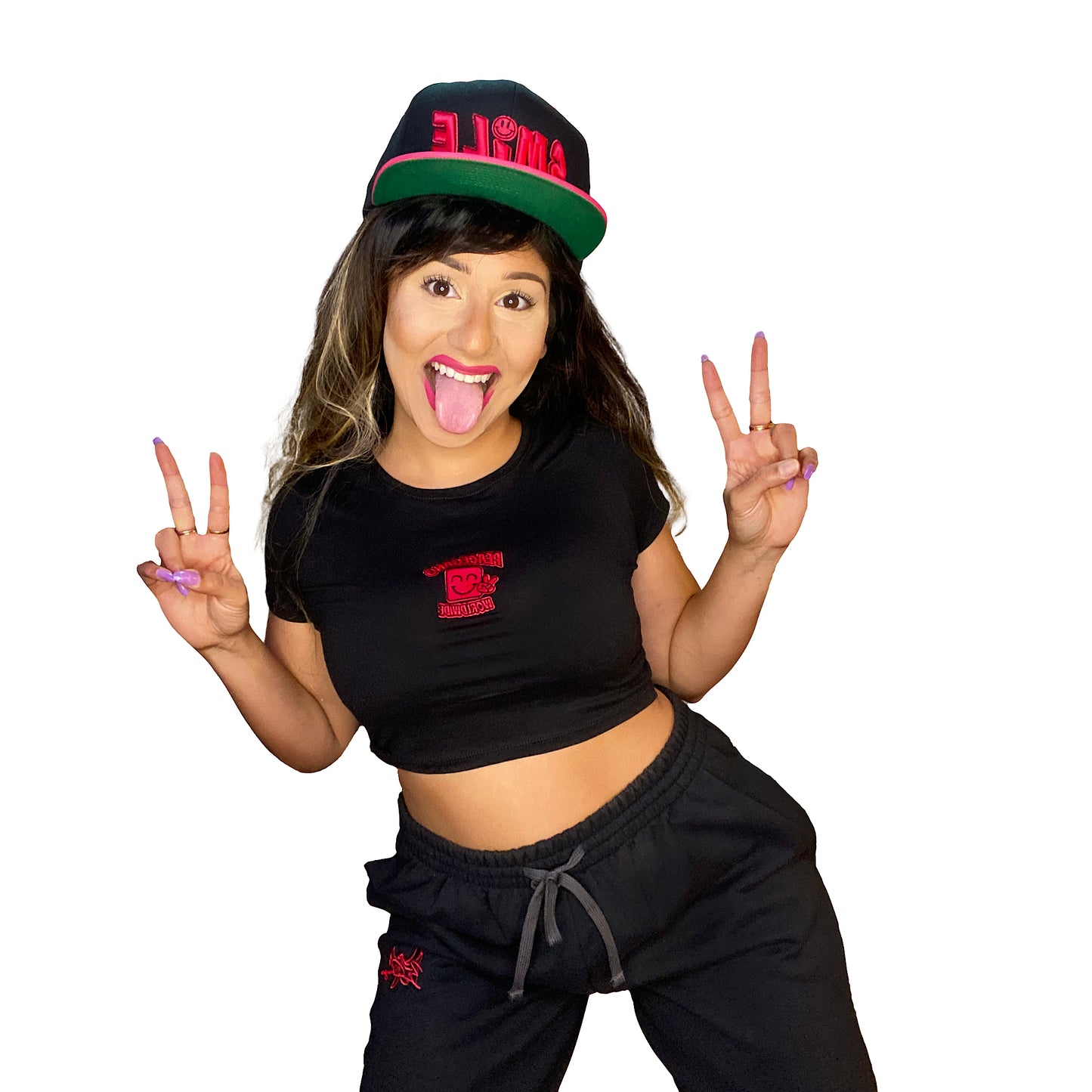 PG worldwide Smiley Women’s Crop Tee
