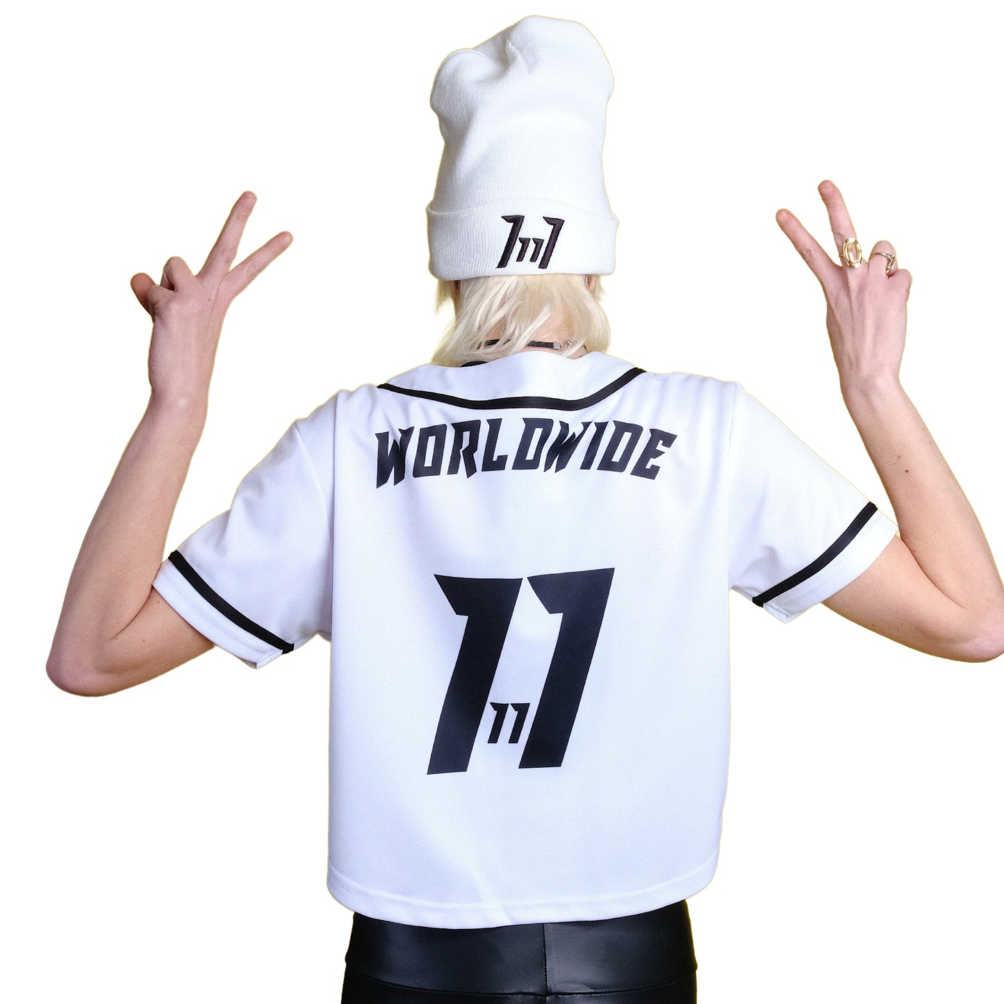 White Cropped Jersey 11:11 -PEACE GANG