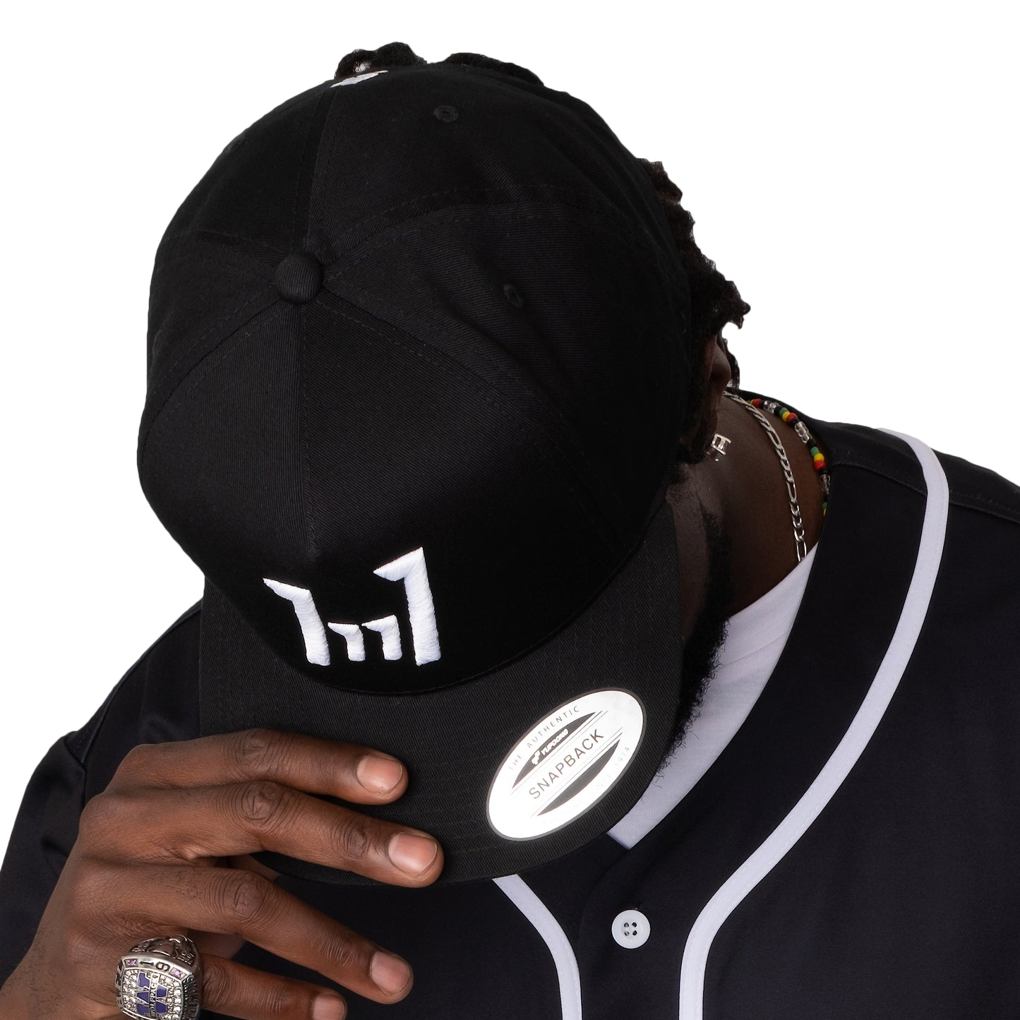 Panel Flat Bill Snap-Back Cap