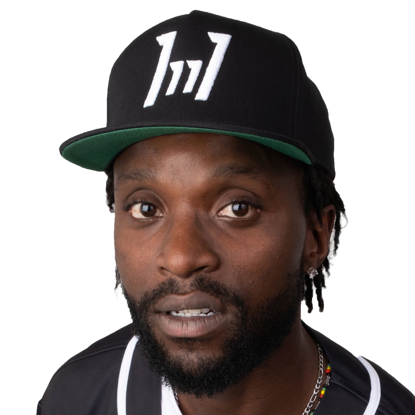 11:11 High Profile Five Panel Flat Bill Snap-Back Cap - PEACE GANG