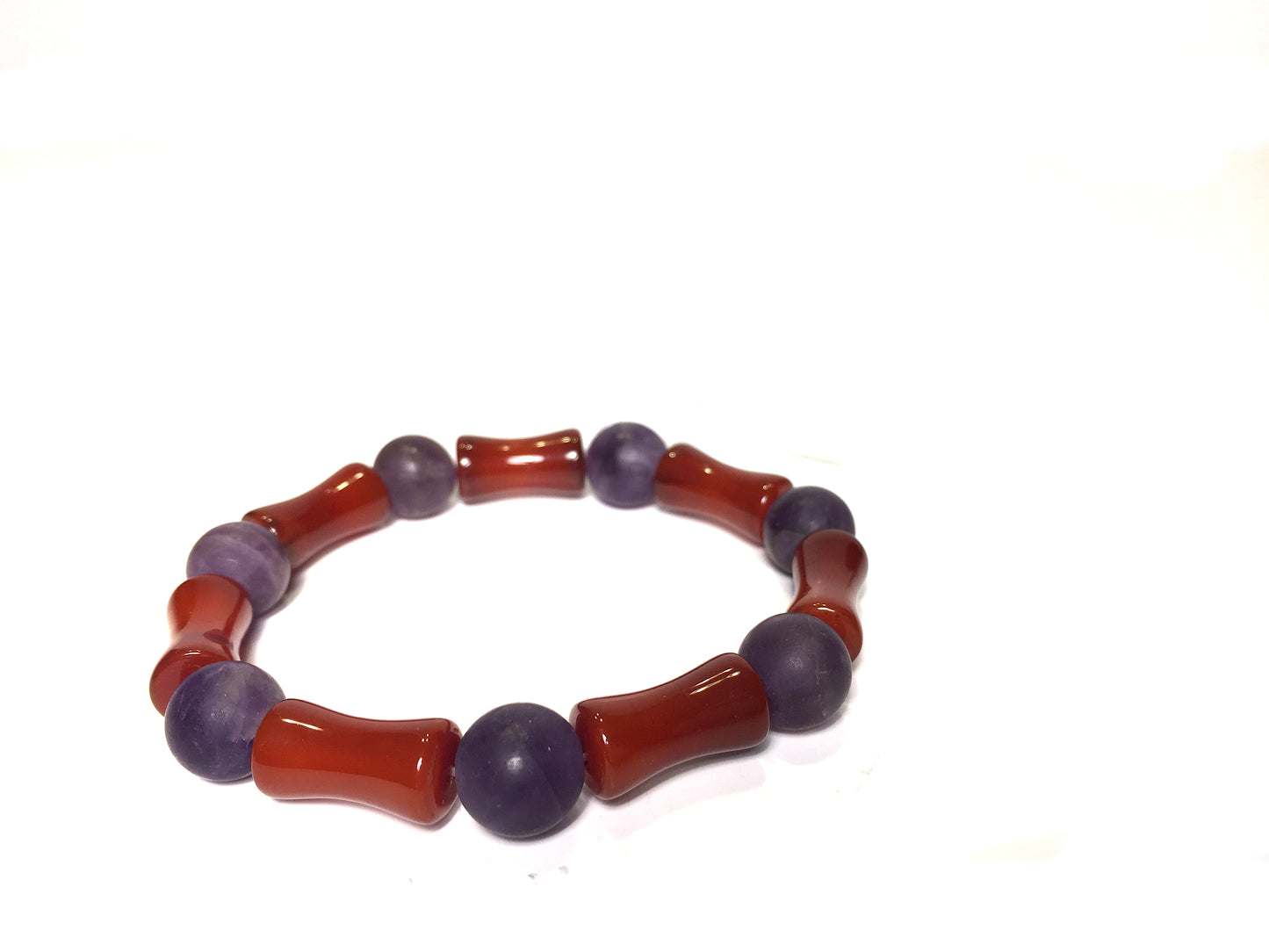 Carnelian, Amethyst Bracelet