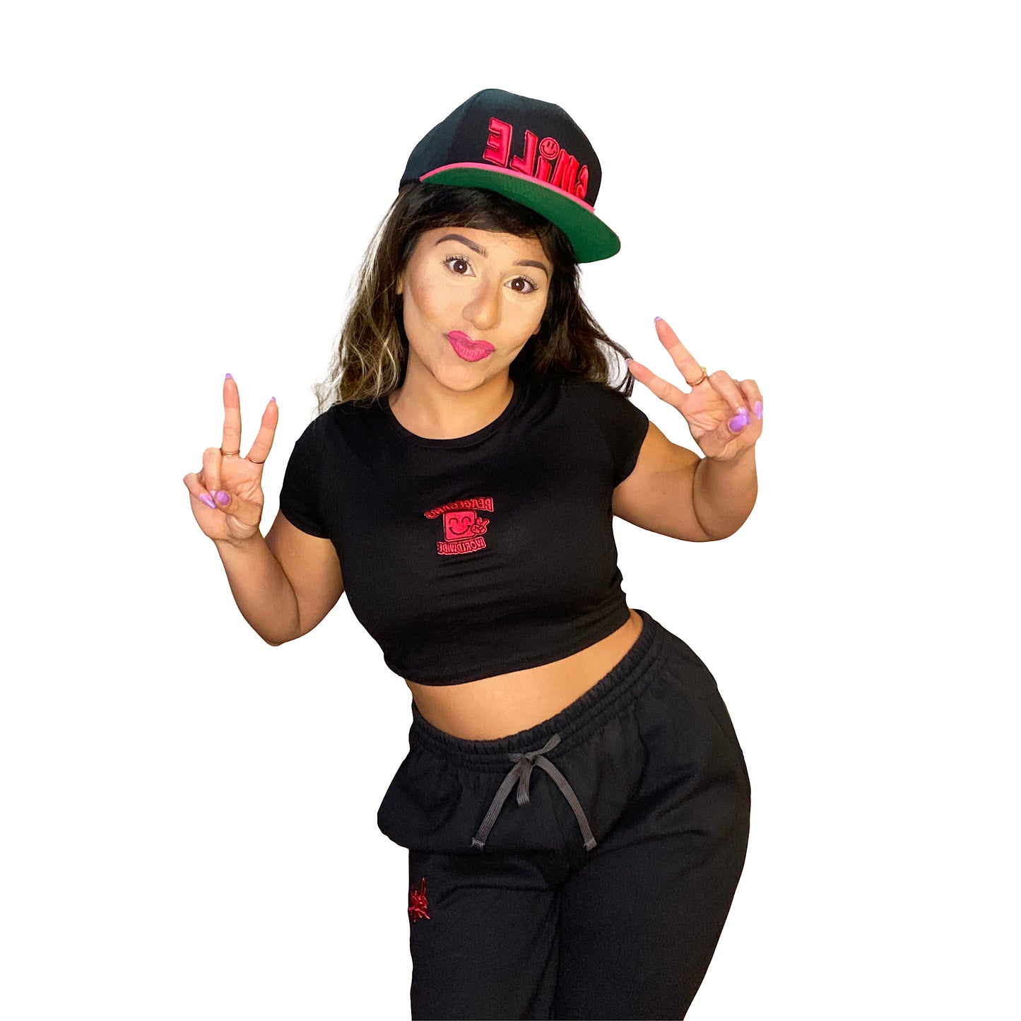 PG worldwide Smiley Women’s Crop Tee