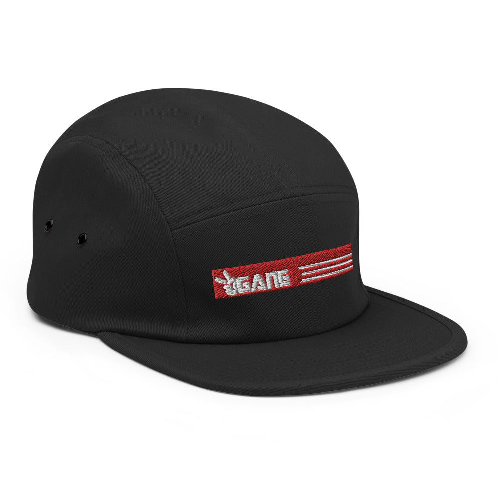 Low Profile Five Panel Cap-PEACE GANG