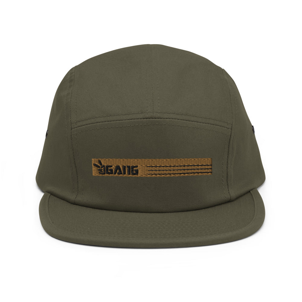 Low Profile Five Panel Cap-PEACE GANG