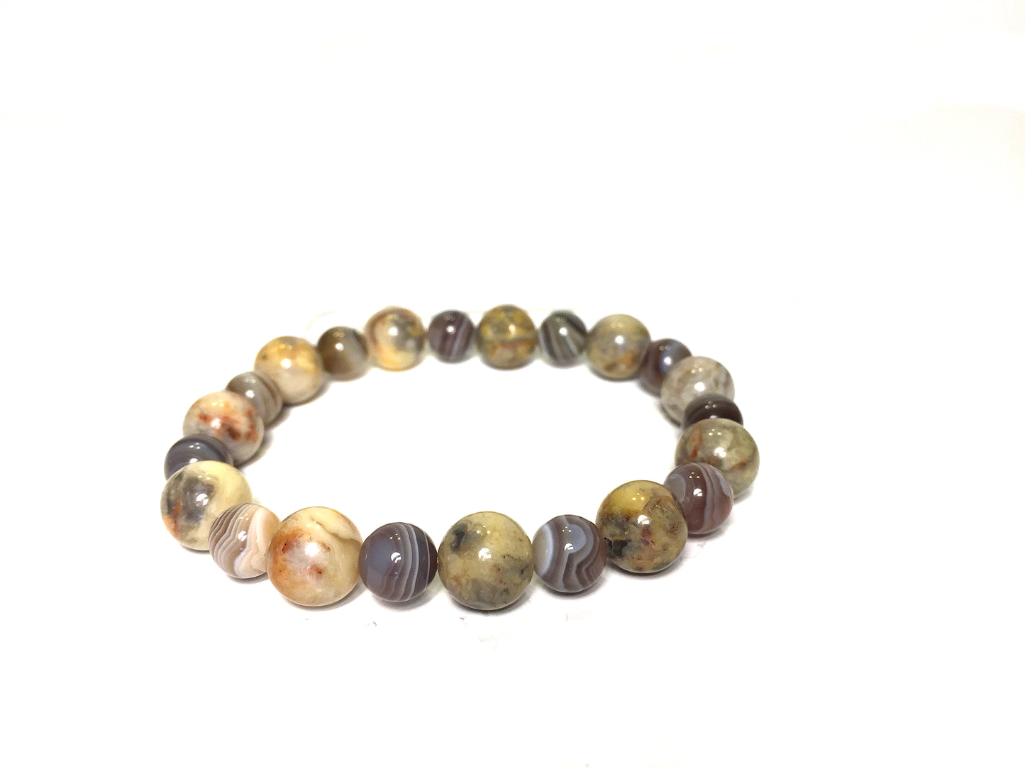 Botswanna Agate, Crazy Lace Agate Bracelet