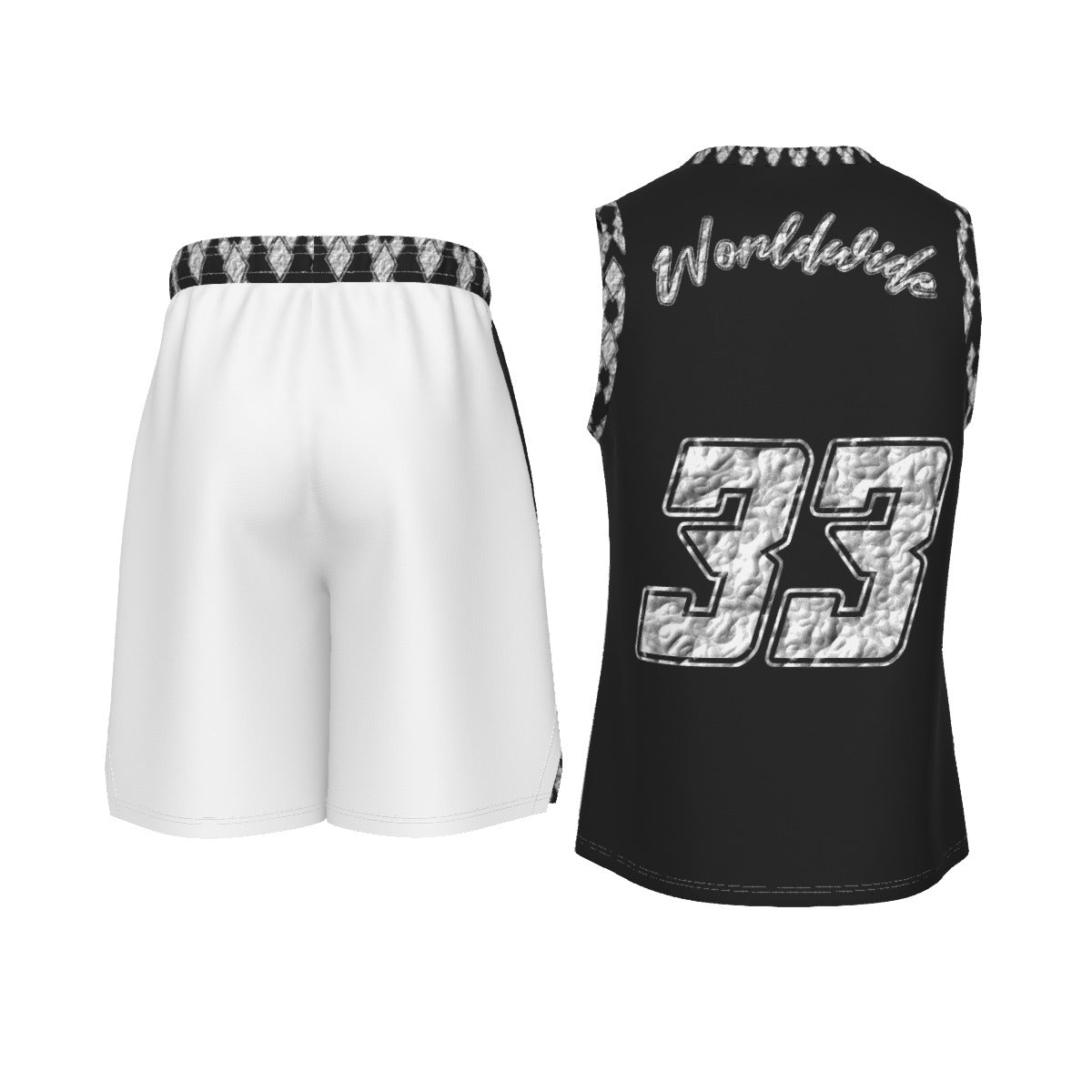 V Neck Basketball Jersey & Shorts - PEACE GANG WORLDWIDE