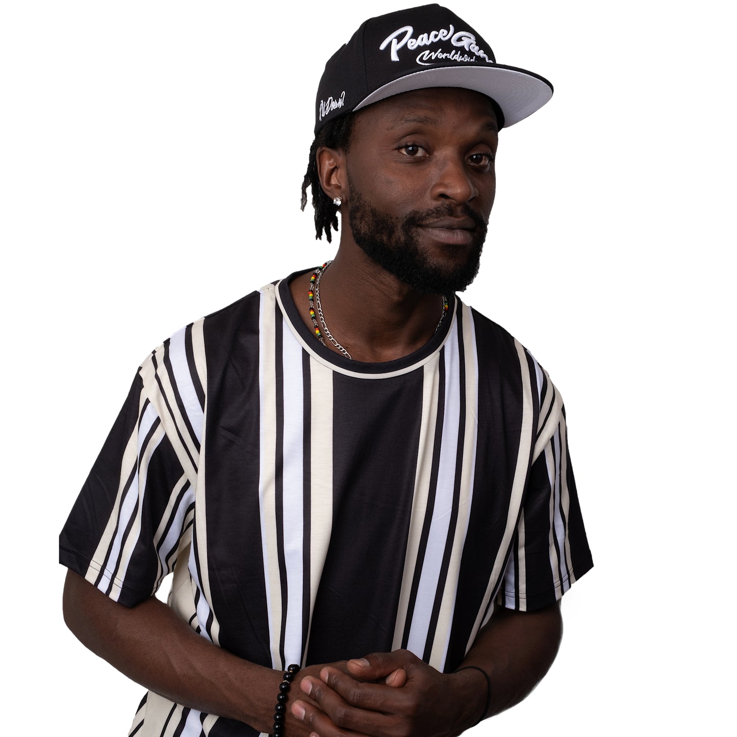 Unisex T-Shirt Khaki Striped PEACE GANG