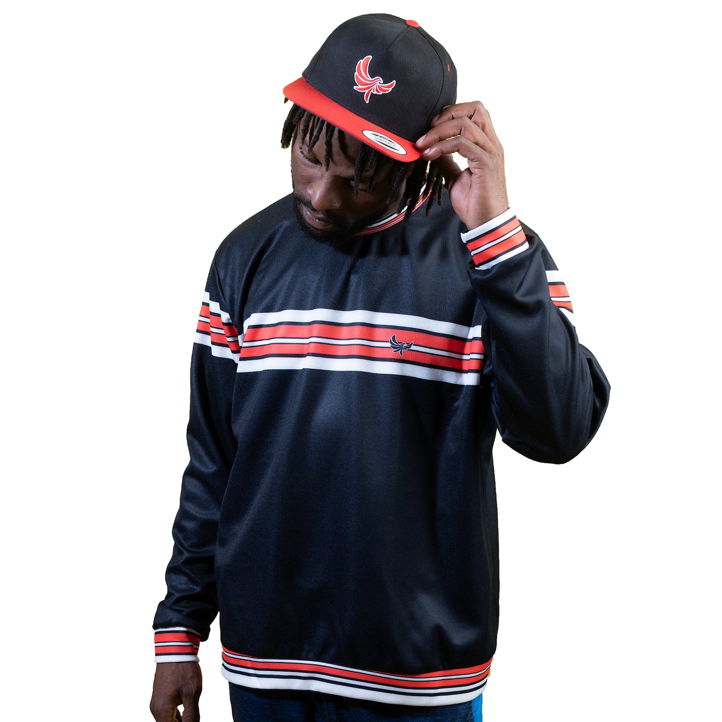 Crewneck Unisex Fashion Sweater Black & Red - PEACE GANG