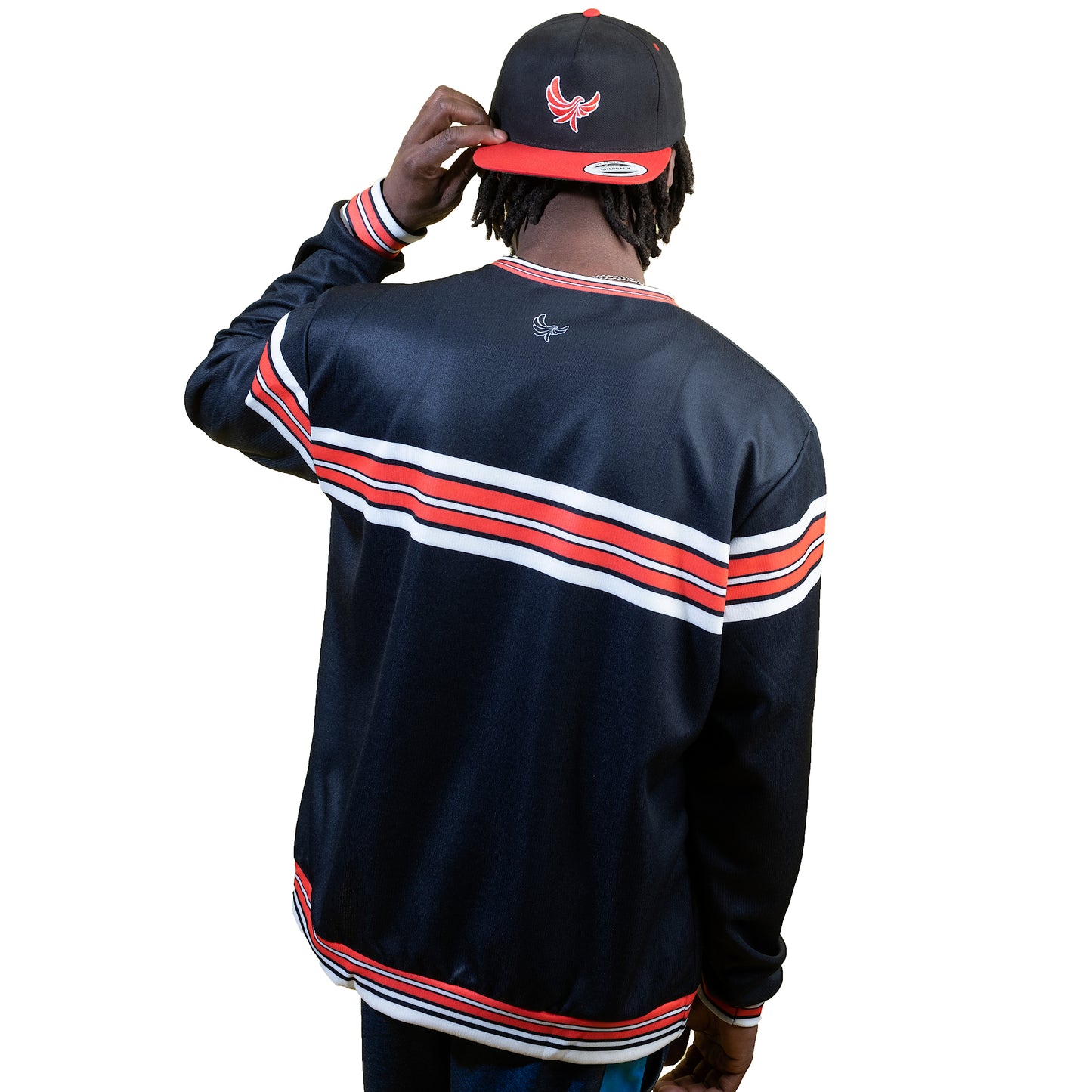 Crewneck Unisex Fashion Sweater Black & Red - PEACE GANG