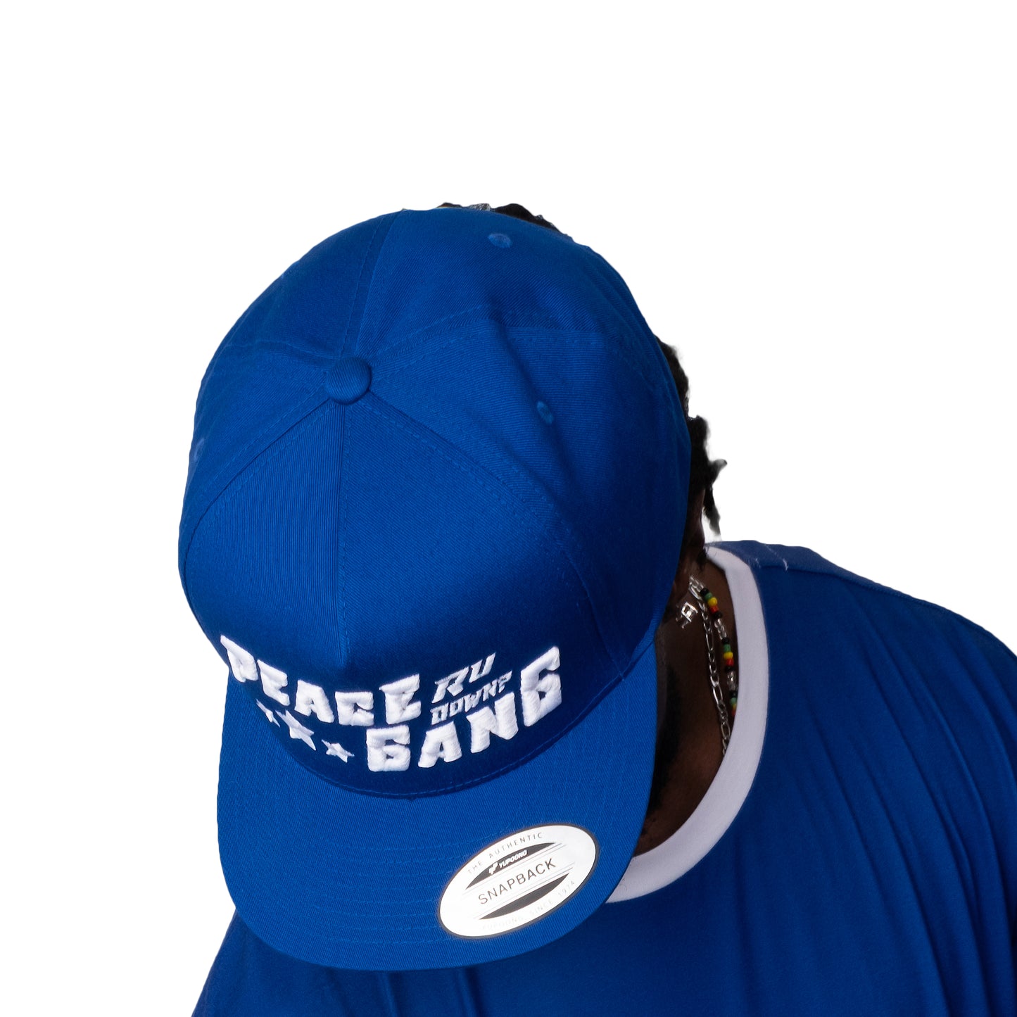 Blue Snap-Back Flat Bill Cap