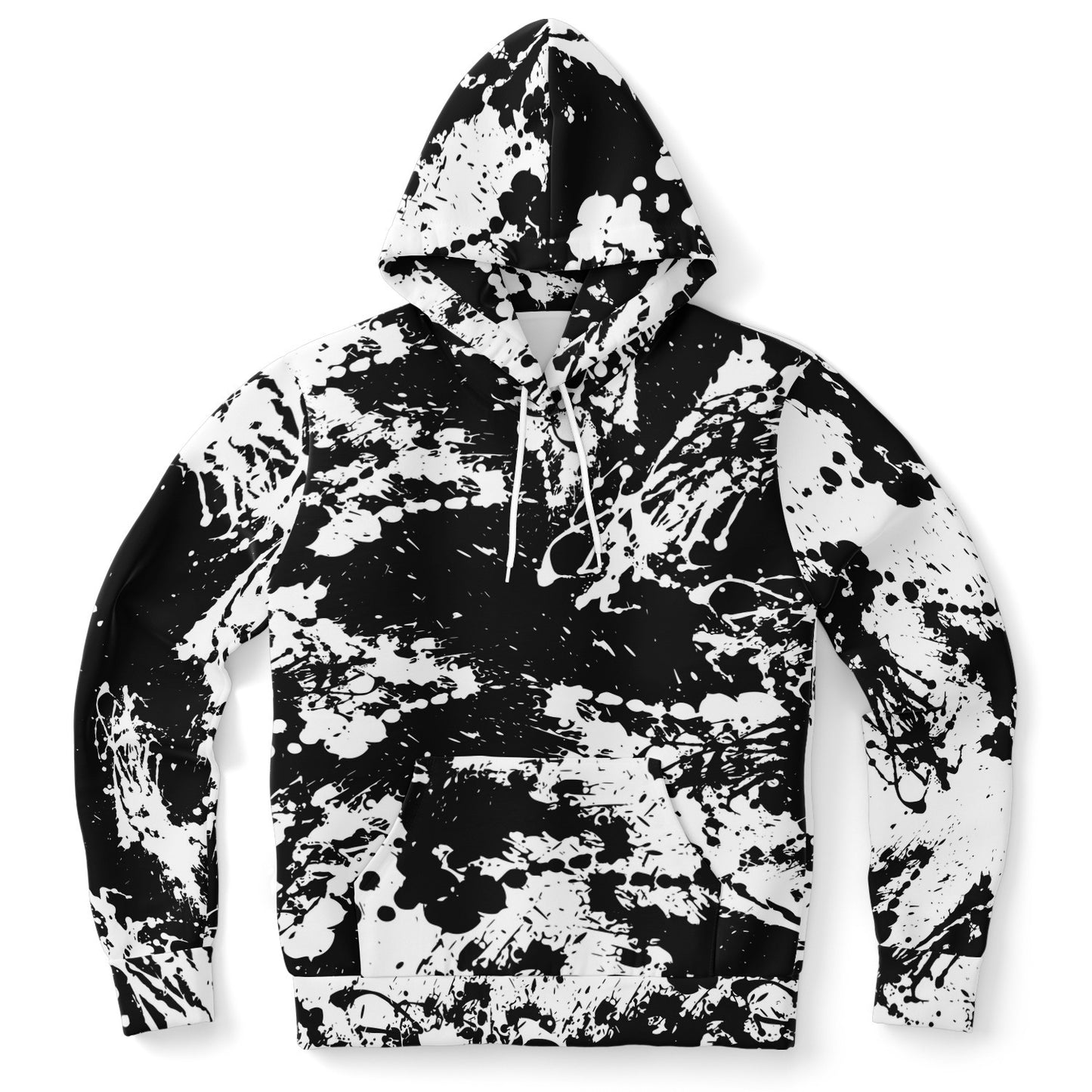 Black and White Pullover Hoodie " Peace Grunge " - PEACE GANG