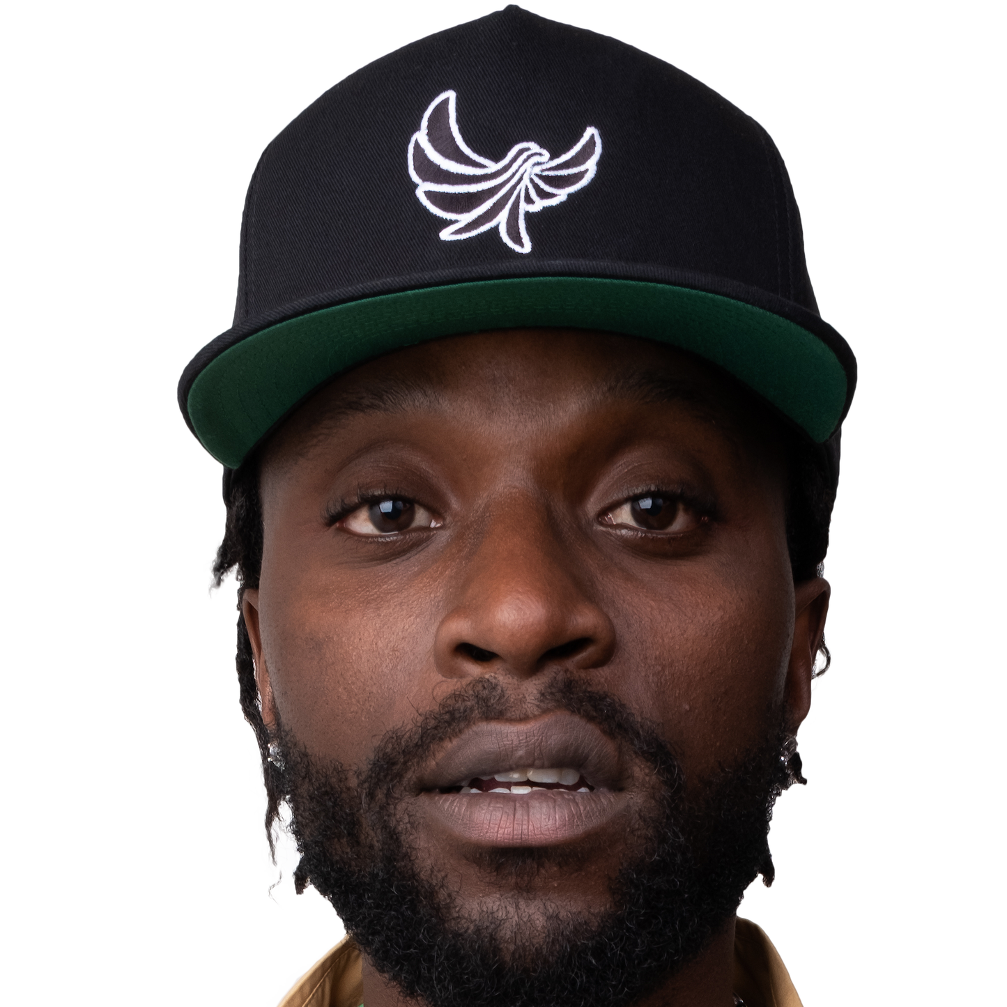 Black High Profile 5 Panel Flat Bill Cap 2021