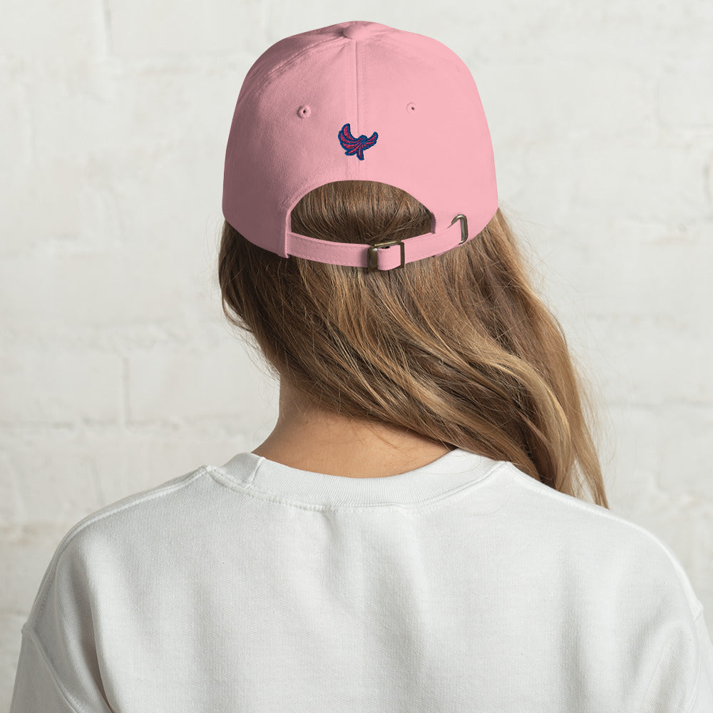Embroidered Dad Hat pink - PEACE GANG