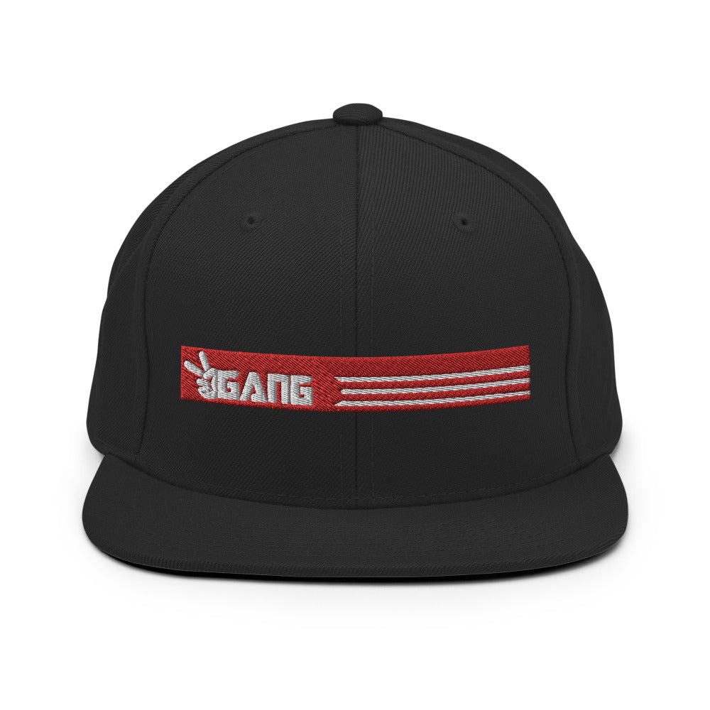 6 Panel High Profile Snapback Cap - PEACE GANG