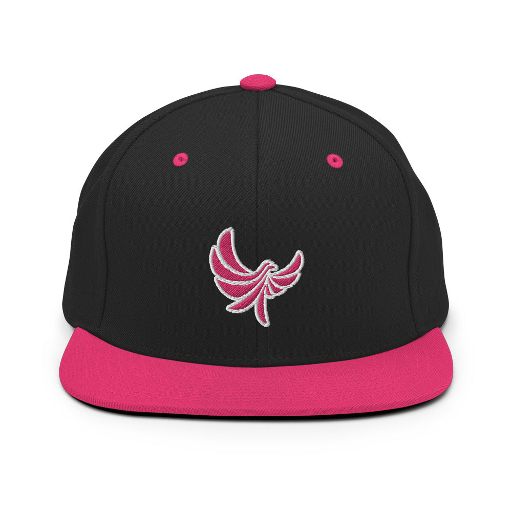 High Profile 6 Panel Flat Bill Snap-back Cap -PEACE GANG