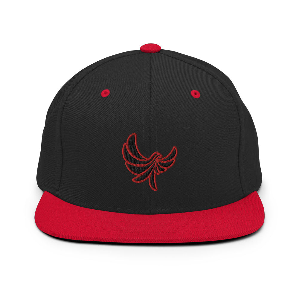 High Profile 6 Panel Flat Bill Snap-back Cap -PEACE GANG