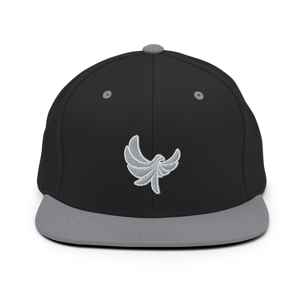 High Profile 6 Panel Flat Bill Snap-back Cap -PEACE GANG