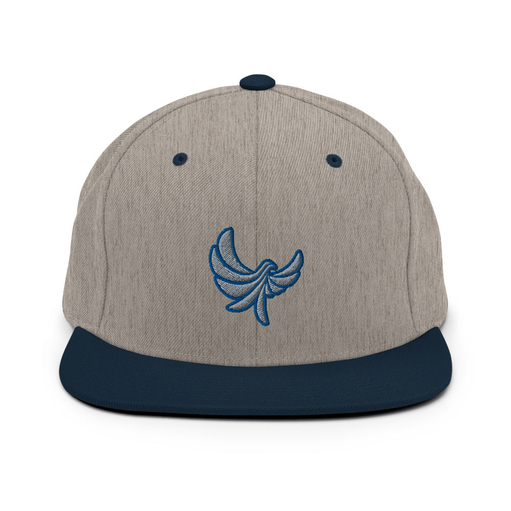 High Profile 6 Panel Flat Bill Snap-back Cap -PEACE GANG