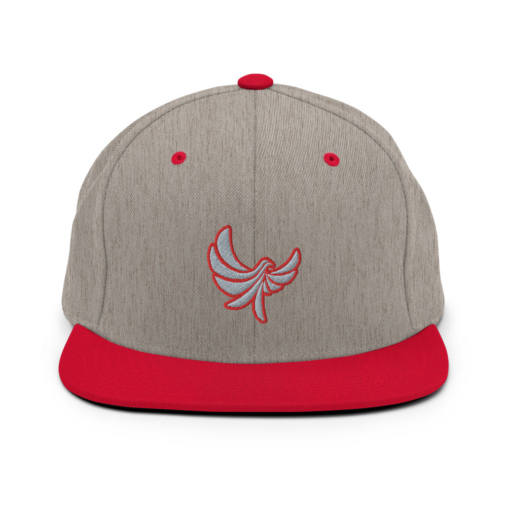 High Profile 6 Panel Flat Bill Snap-back Cap -PEACE GANG