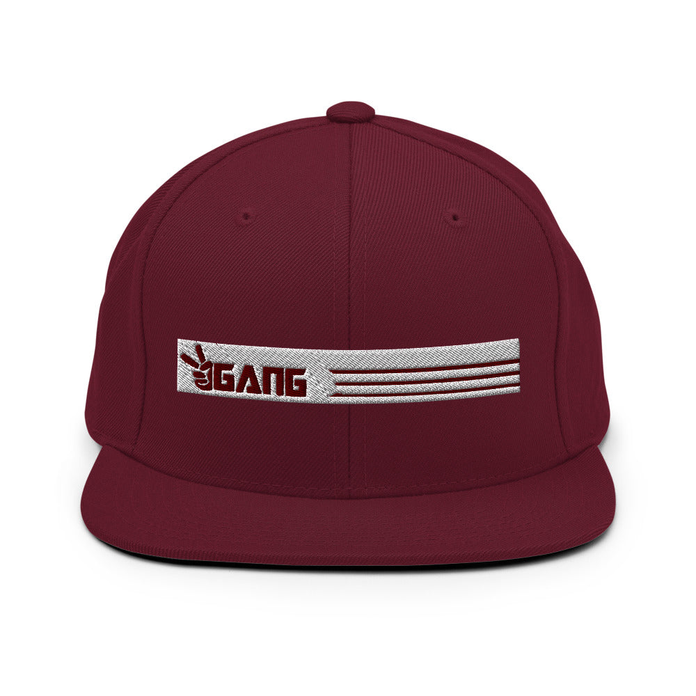 6 Panel High Profile Snapback Cap - PEACE GANG