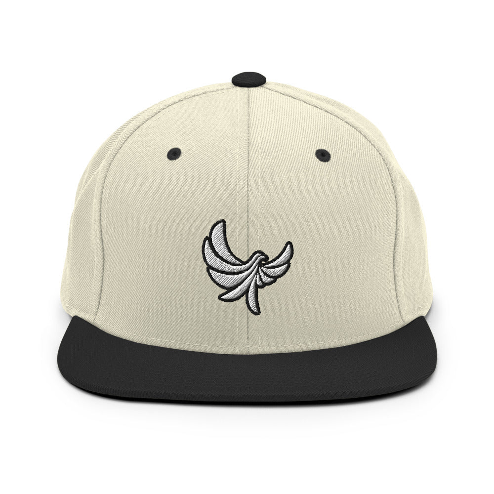High Profile 6 Panel Flat Bill Snap-back Cap -PEACE GANG