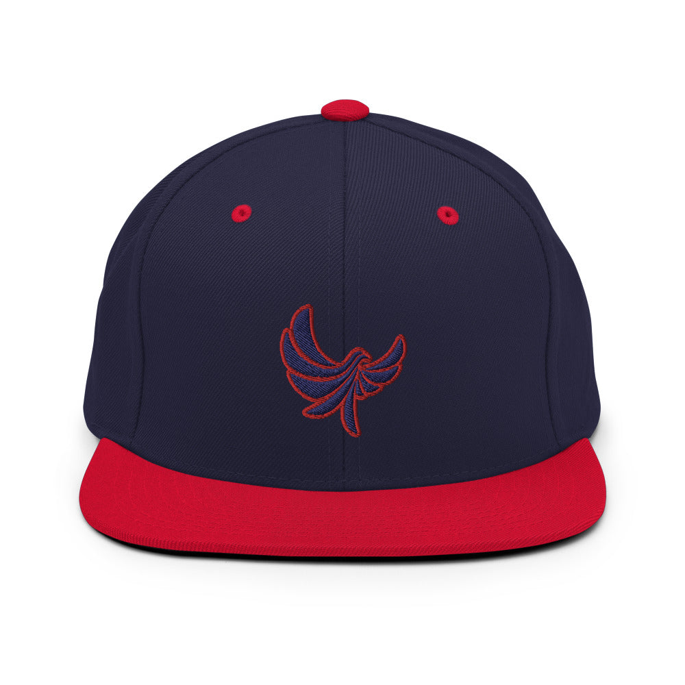 High Profile 6 Panel Flat Bill Snap-back Cap -PEACE GANG