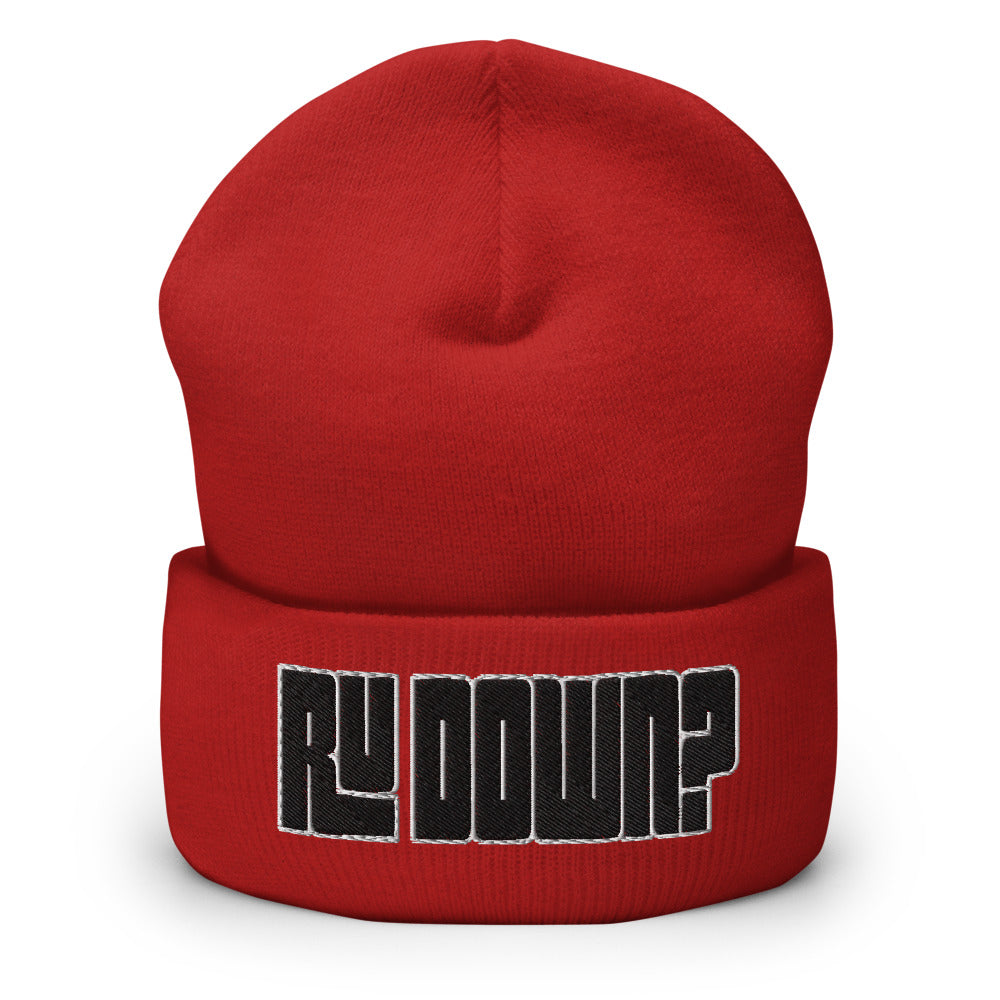 Embroidered Beanie "RU DOWN?