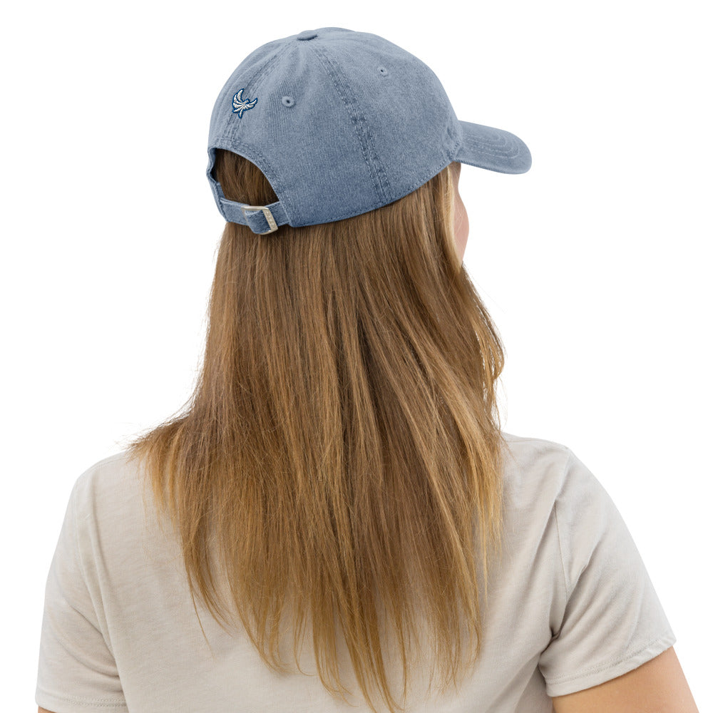 Embroidered 6 panel Denim Dad Cap - PEACE GANG