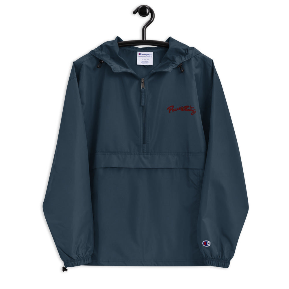 Champion Windbreaker Embroidered PEACE GANG Cursive