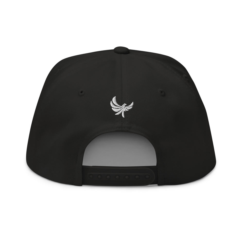 "Worldwide " High Profile Five Panel Snap-Back Flat Bill Cap -PEACE GANG