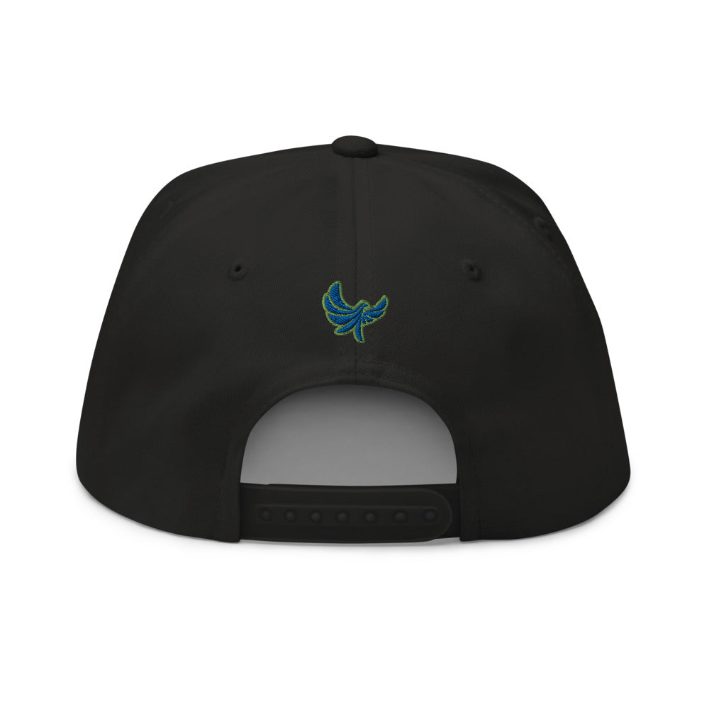 PEACE GANG 5 Panel High Profile Flat Bill Snapback Cap