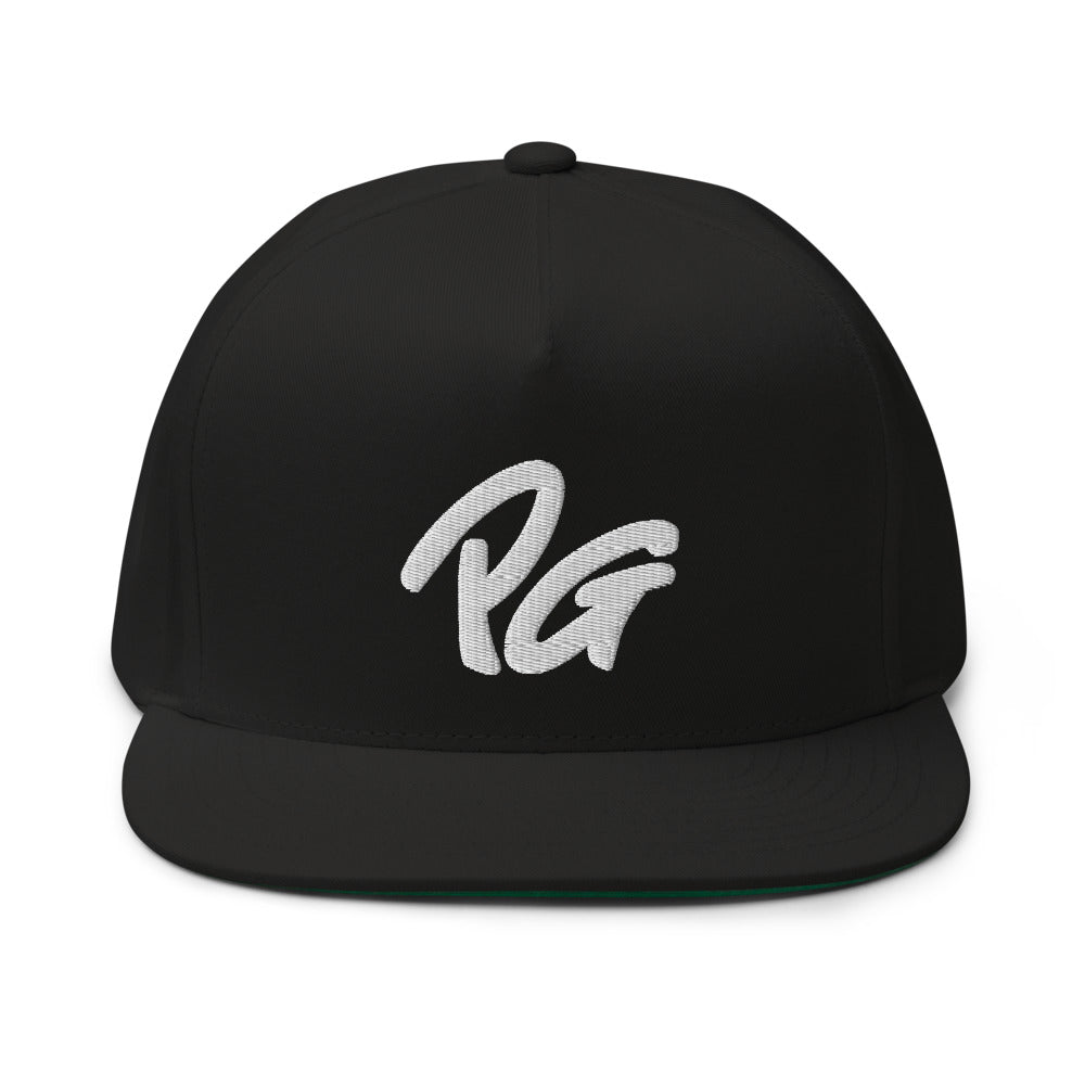 White Five Panel Flat Bill Snap-back Cap-PEACE GANG