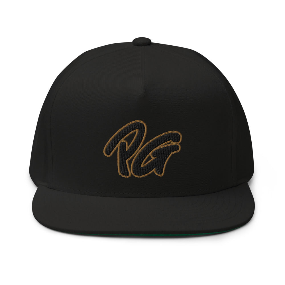 High Profile Five Panel Flat Bill Snap-Back Cap -PEACE GANG