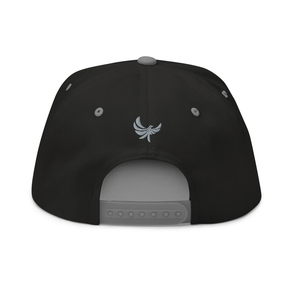 "Worldwide " High Profile Five Panel Snap-Back Flat Bill Cap -PEACE GANG