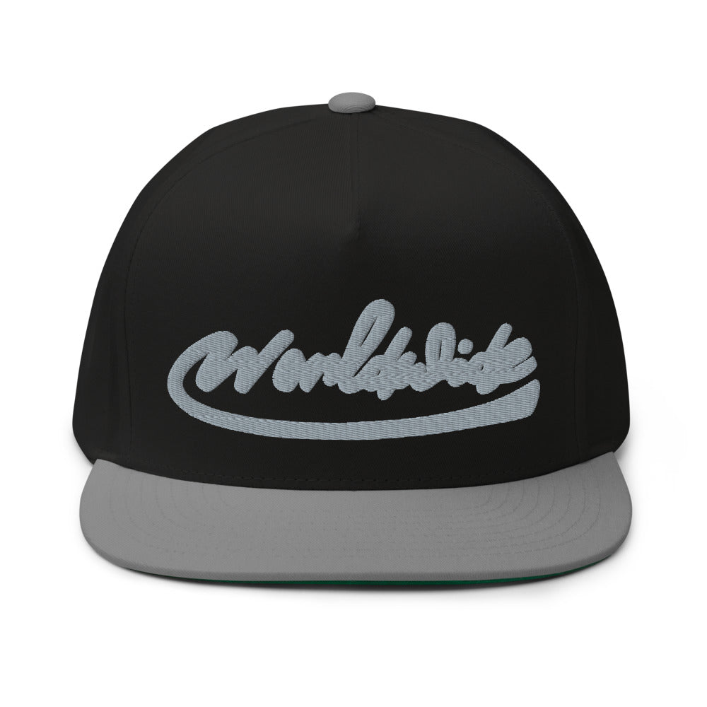 "Worldwide " High Profile Five Panel Snap-Back Flat Bill Cap -PEACE GANG