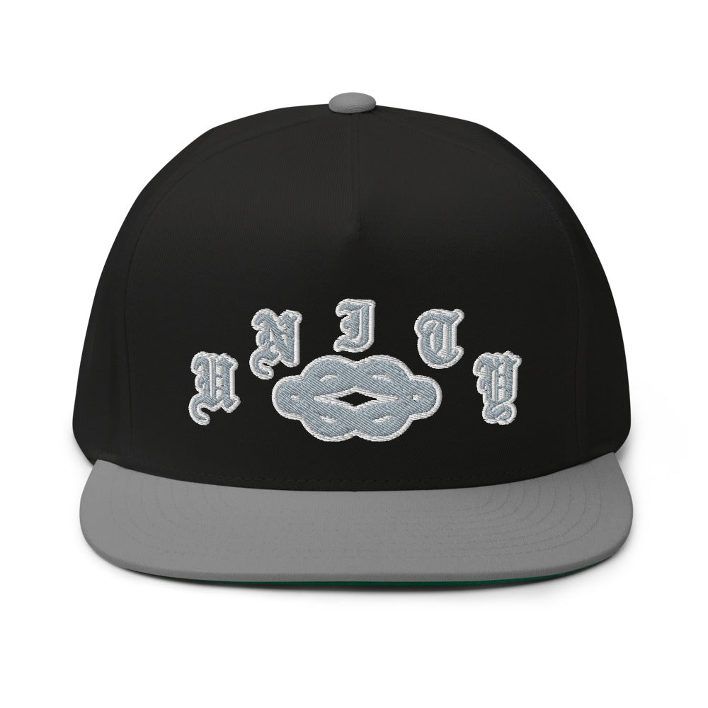 Five Panel High Profile Flat Bill Cap " Unity "- PEACE GANG