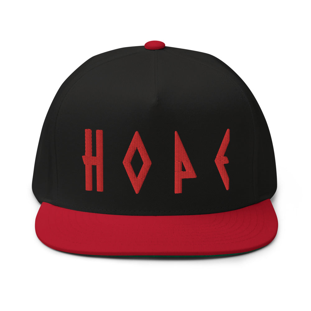 "HOPE" High Profile Five Panel Flat Bill Snap-Back Cap-PEACE GANG