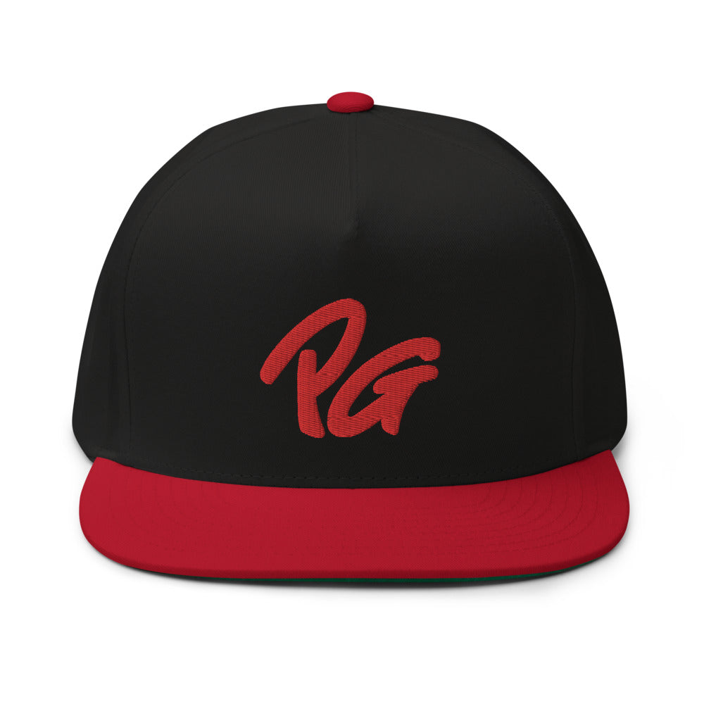 White Five Panel Flat Bill Snap-back Cap-PEACE GANG