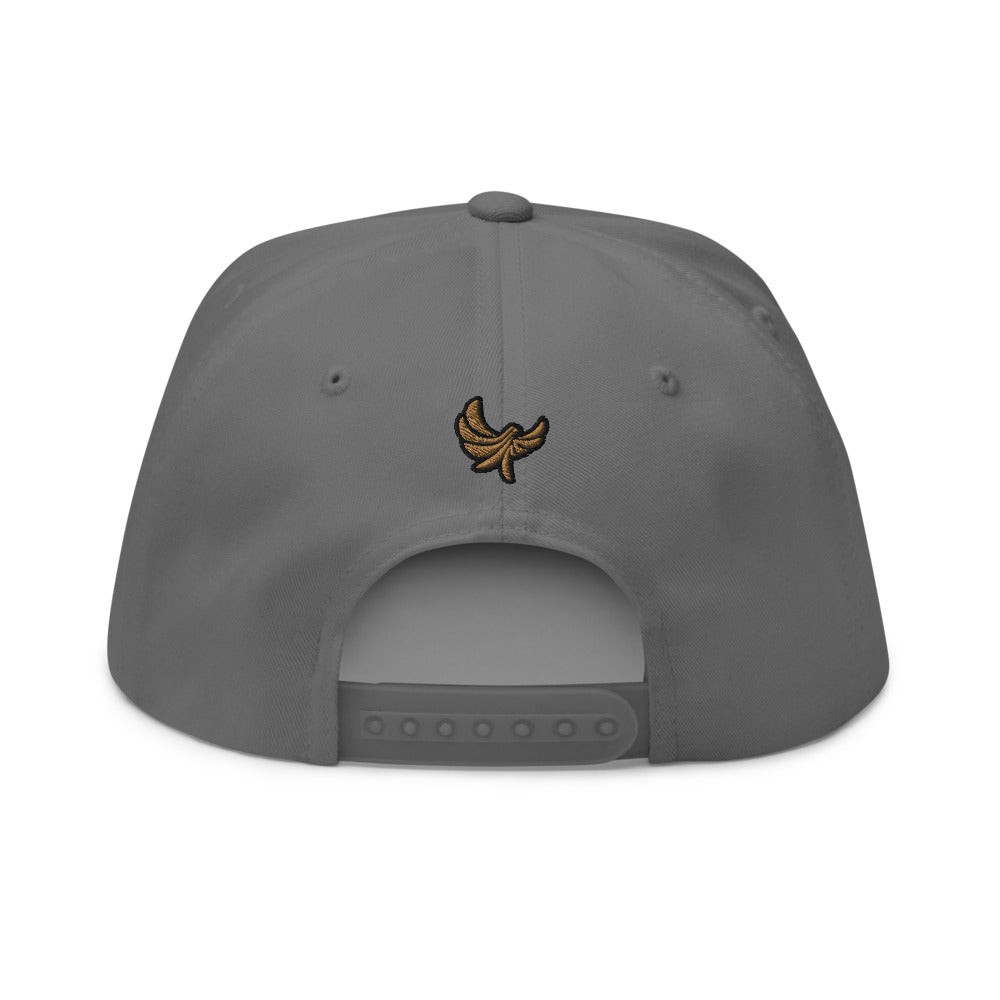 Five Panel High Profile Snap-Back Flat Bill Cap-PEACE GANG