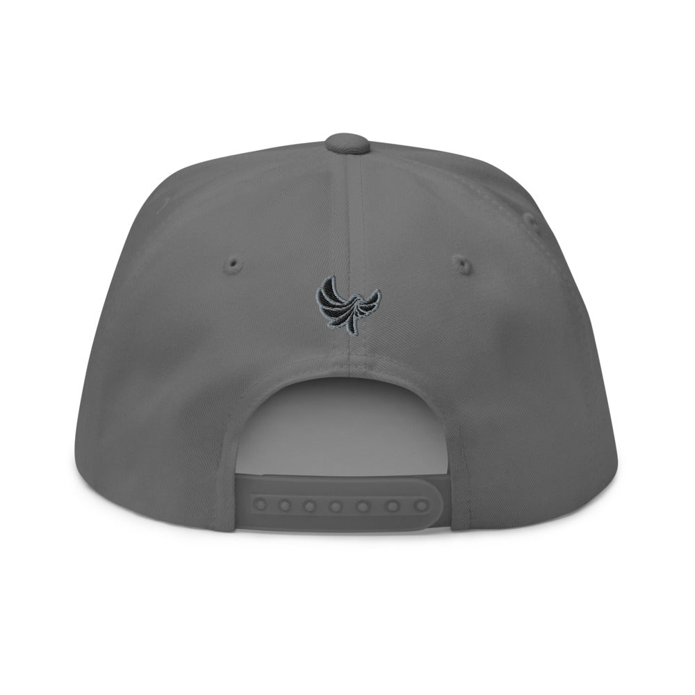 Yin Yang High Profile Five Panel Snap-Back Flat Bill Cap-PEACE GANG