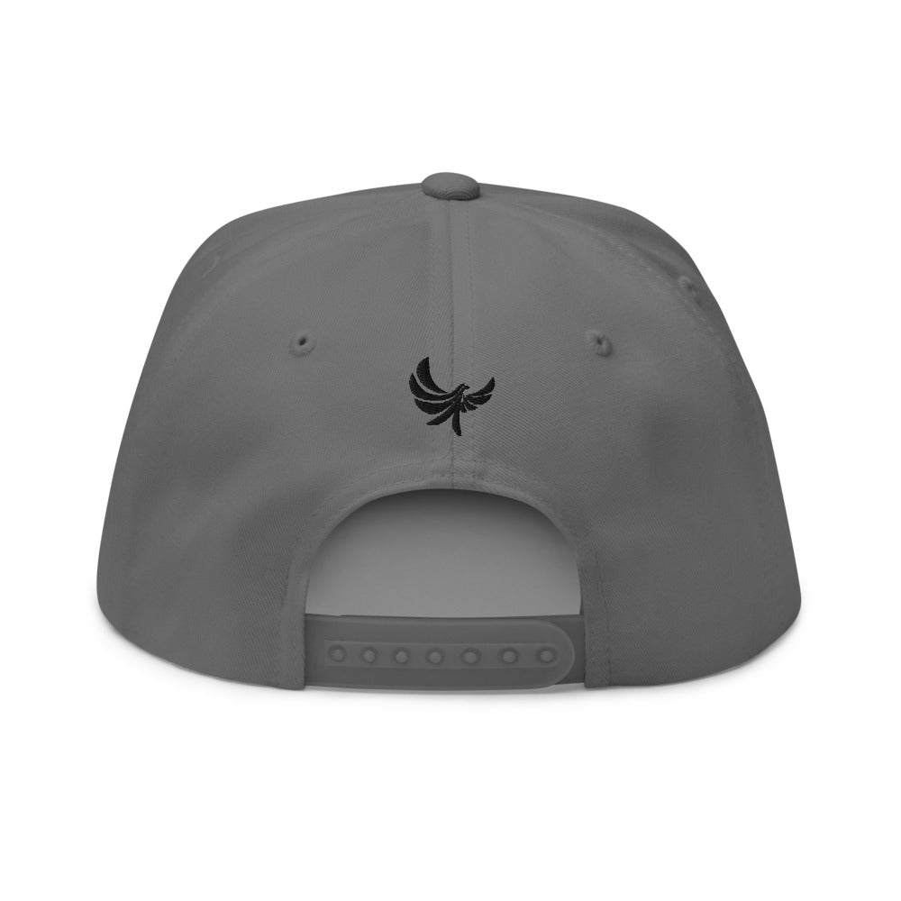 "Worldwide " High Profile Five Panel Snap-Back Flat Bill Cap -PEACE GANG