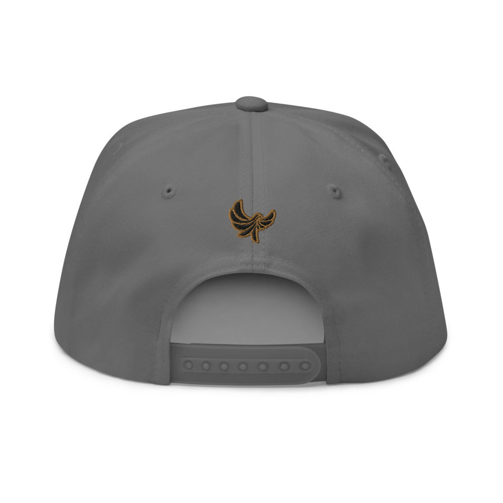 Back Cap " HOPE " High Profile Five Panel Flat Bill Snap- PEACE GANG