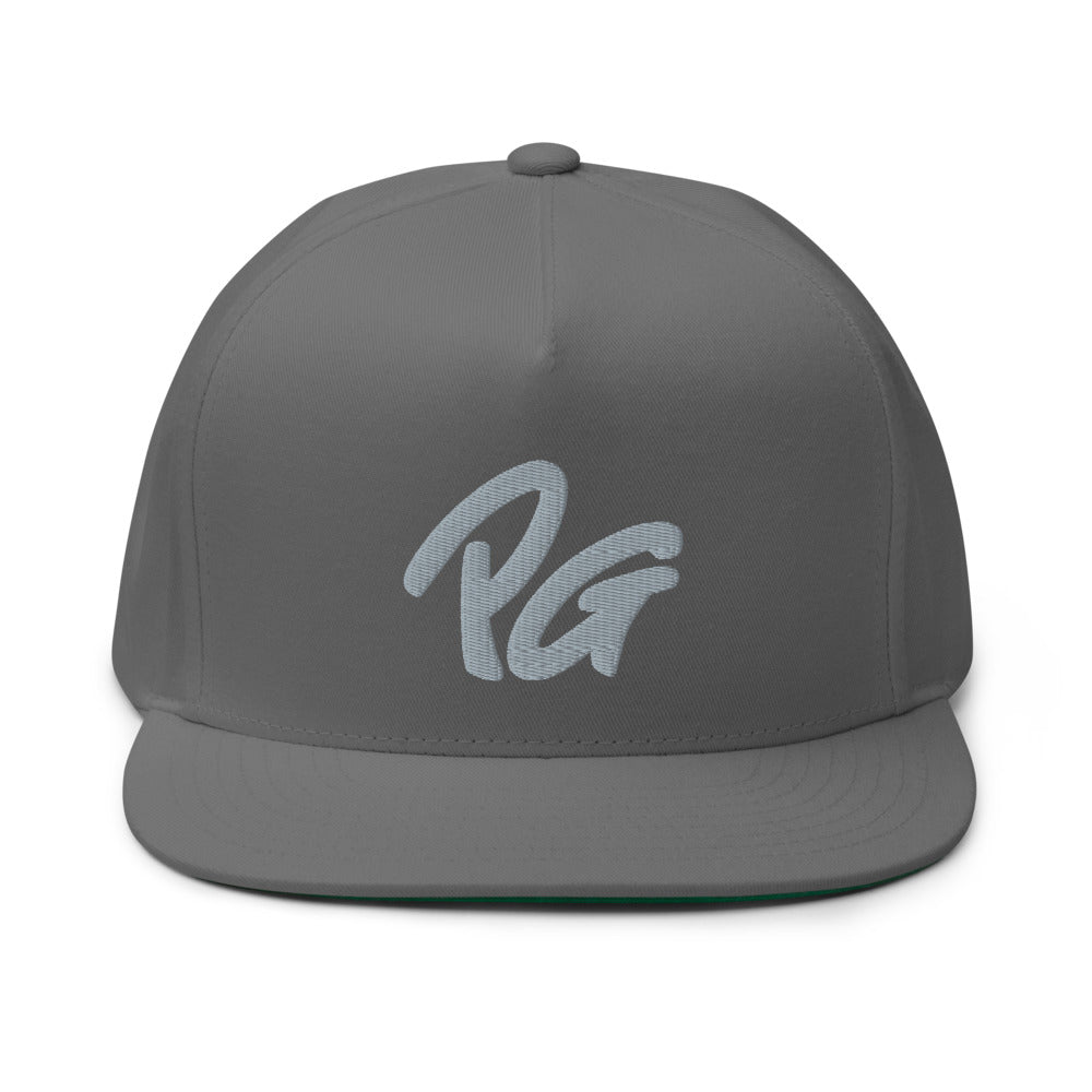White Five Panel Flat Bill Snap-back Cap-PEACE GANG