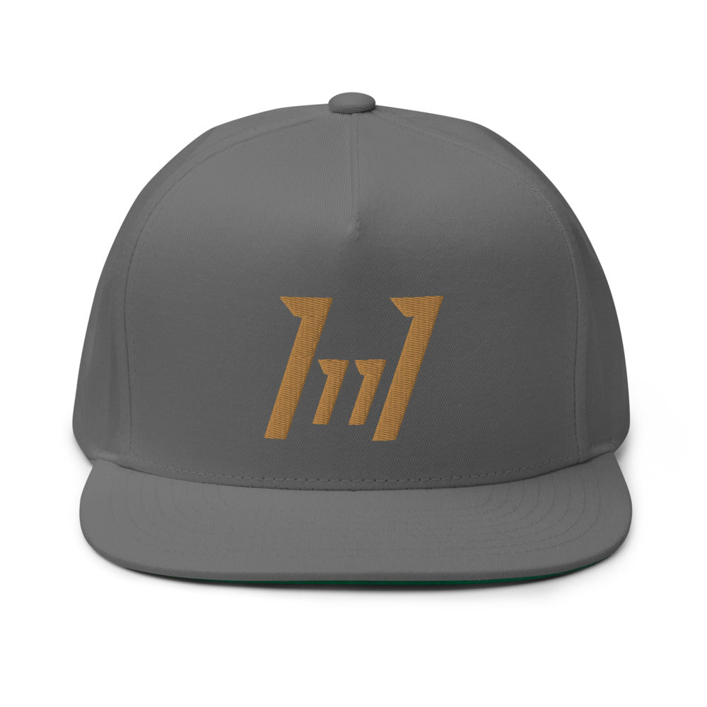 11:11 High Profile Five Panel Flat Bill Snap-Back Cap - PEACE GANG
