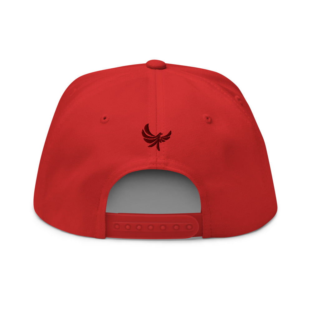 "Worldwide " High Profile Five Panel Snap-Back Flat Bill Cap -PEACE GANG
