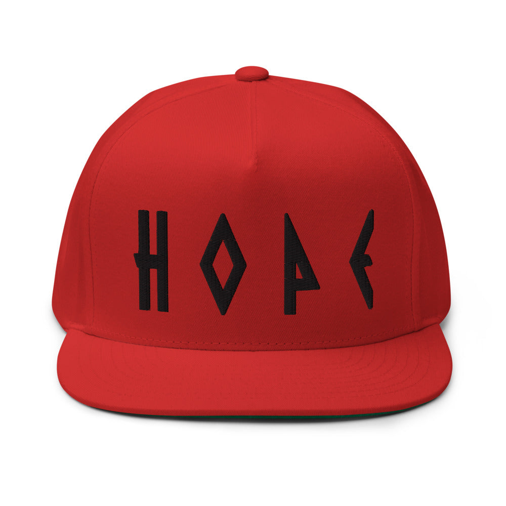"HOPE" High Profile Five Panel Flat Bill Snap-Back Cap-PEACE GANG