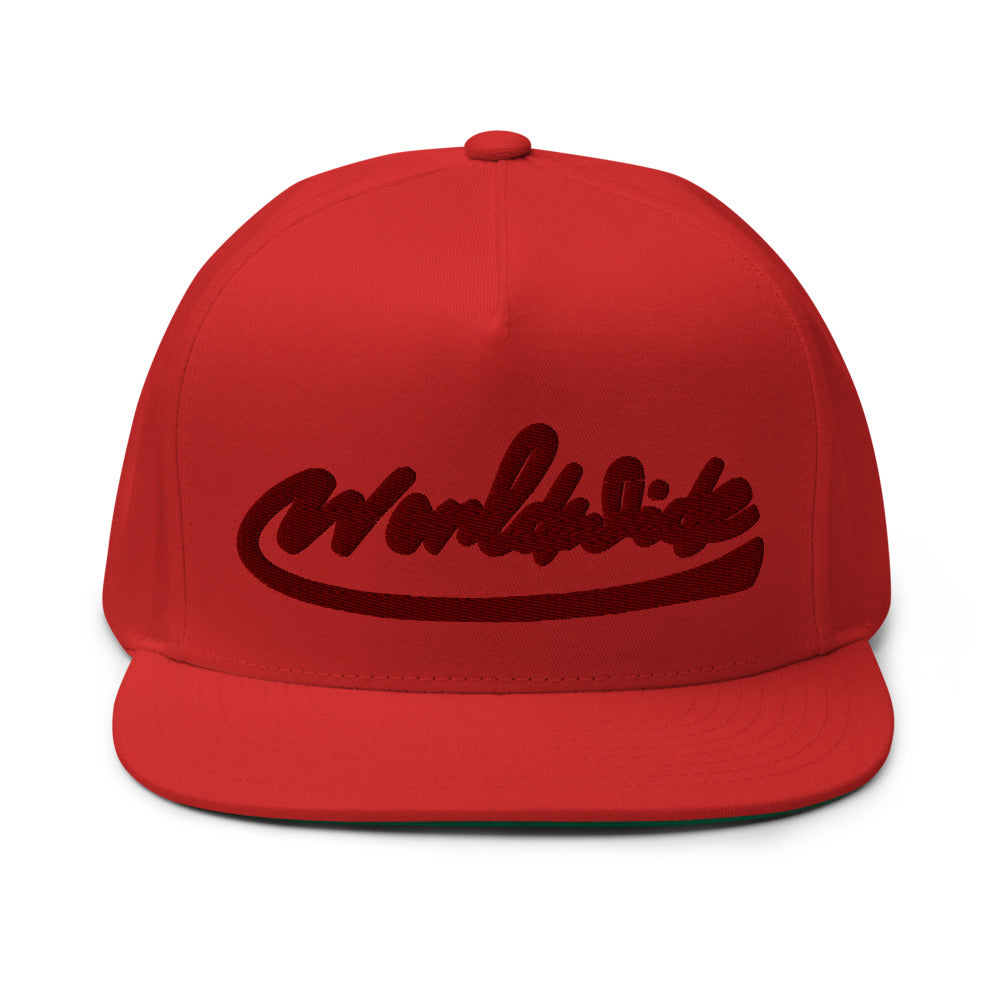 "Worldwide " High Profile Five Panel Snap-Back Flat Bill Cap -PEACE GANG