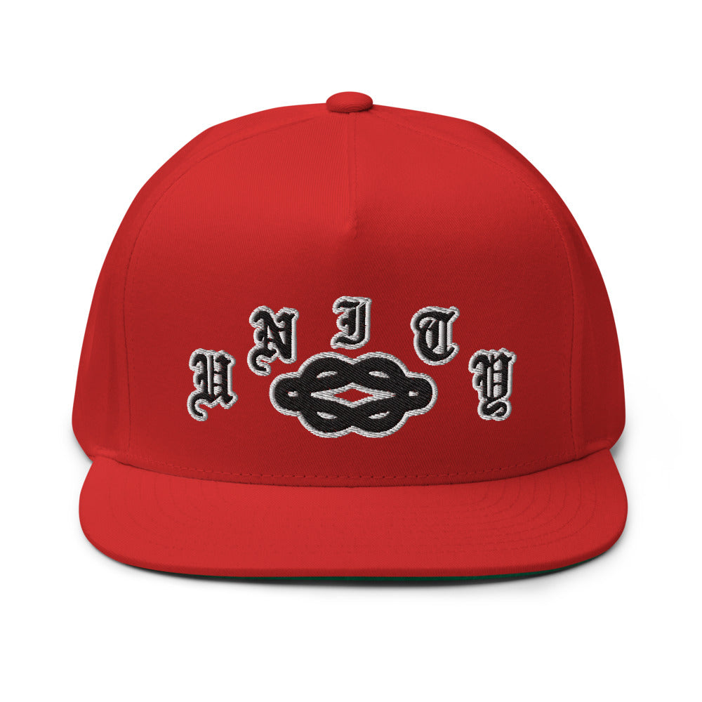 Five Panel High Profile Flat Bill Cap " Unity "- PEACE GANG
