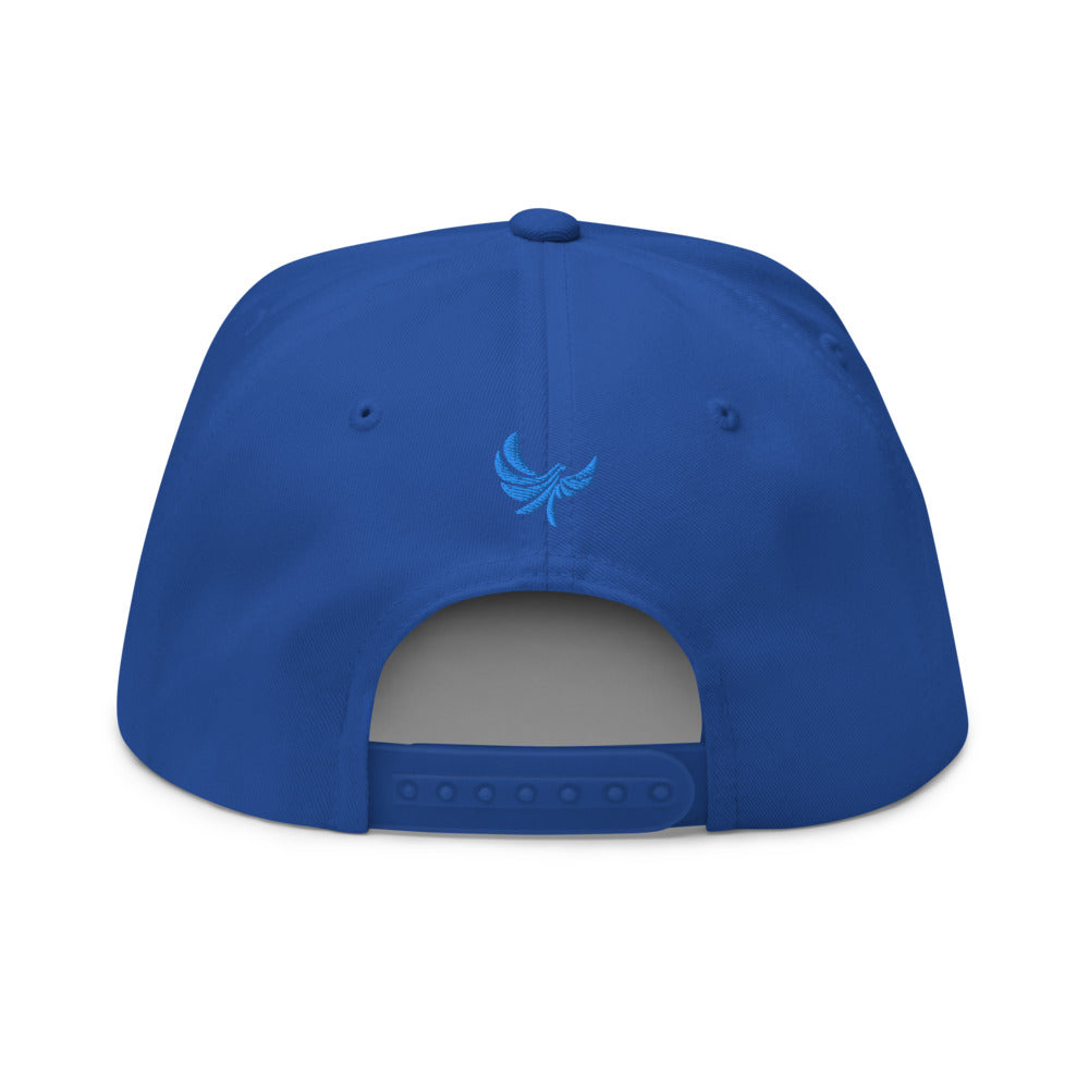"Worldwide " High Profile Five Panel Snap-Back Flat Bill Cap -PEACE GANG