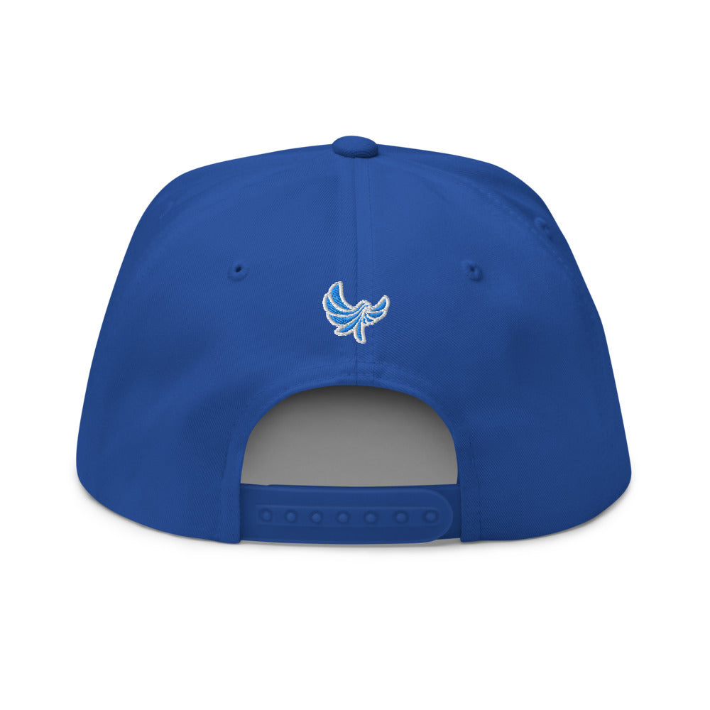 High Profile Five Panel Flat Bill Snap-Back Cap" Kanji " -PEACE GANG